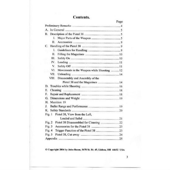 Picture of P38 MANUAL, WWII GERMAN ARMY ISSUE IN ENGLISH