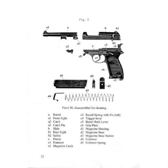 Picture of P38 MANUAL, WWII GERMAN ARMY ISSUE IN ENGLISH