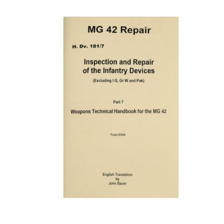 Picture of MG42 ARMORERS REPAIR MANUAL