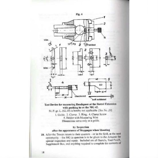 Picture of MG42 ARMORERS REPAIR MANUAL