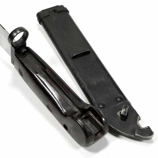 Picture of POLISH AKM TYPE 1 BAYONET, DARK BAKELITE GRIP, FITS STAMPED AK47 AKM AK74, G-VG