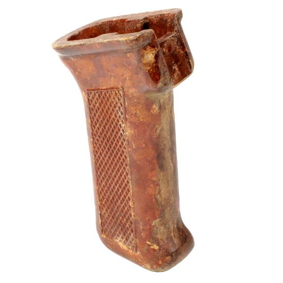 Picture of RED POLISH BAKELITE AK PISTOL GRIP, USED