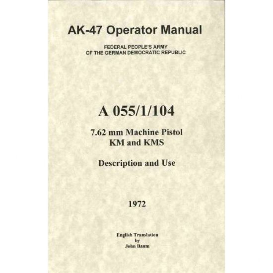 Picture of AK47 7.62MM OPERATOR MANUAL