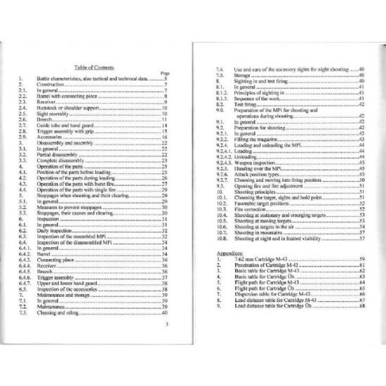 Picture of AK47 7.62MM OPERATOR MANUAL