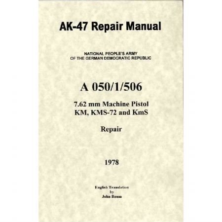 Picture of AK47 REPAIR MANUAL, DDR EAST GERMAN ISSUE IN ENGLISH