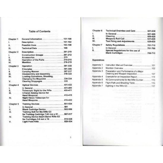 Picture of G3 OPERATOR MANUAL, BUNDESWEHR ZDv 3/13 ISSUE, IN ENGLISH