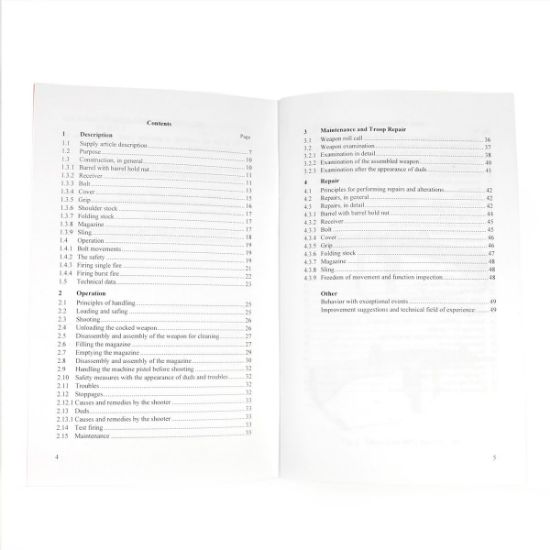 Picture of UZI OPERATOR MANUAL, GERMAN ARMY ISSUE IN ENGLISH