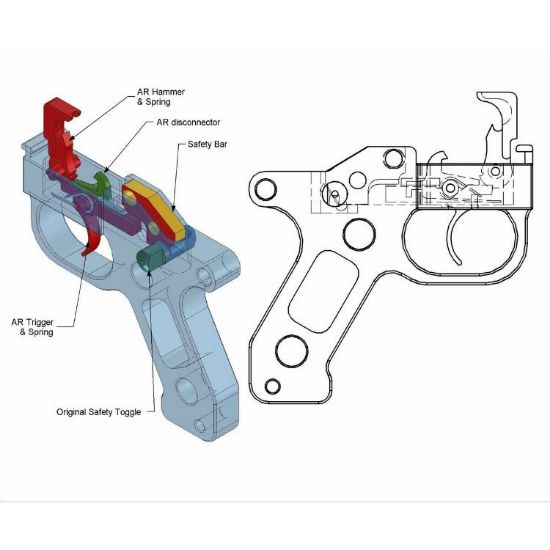 Picture of MG42 M53 SEMI-AUTO GRIP STICK COMPLETE