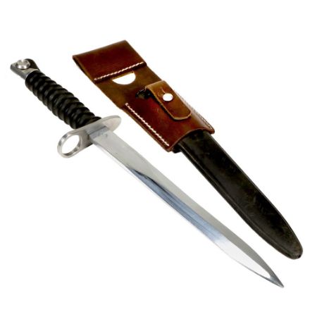 Swiss PE57 Bayonet with Scabbard and Leather Frog, STGw.57, PE57, Sturmgewehr 57, M57, SIG 550, SIG 551 552, SIG556, SIG552A1, Surplus from Switzerland, SIG-B-2135, RTG Parts