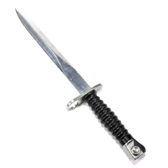 Swiss PE57 Bayonet with Scabbard and Leather Frog, STGw.57, PE57, Sturmgewehr 57, M57, SIG 550, SIG 551 552, SIG556, SIG552A1, Surplus from Switzerland, SIG-B-2135, RTG Parts