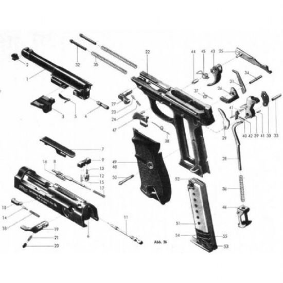 Picture of WALTHER P1 REAR SIGHT EARLY STYLE