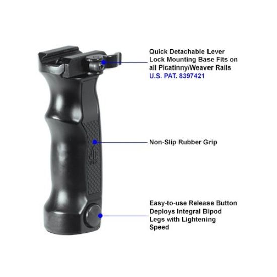 Picture of UTG FORWARD GRIP WITH DEPLOYABLE BIPOD, LAST ONES