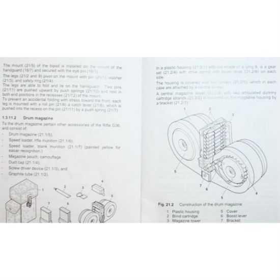 Picture of GERMAN ARMY G36 OPERATOR MANUAL IN ENGLISH