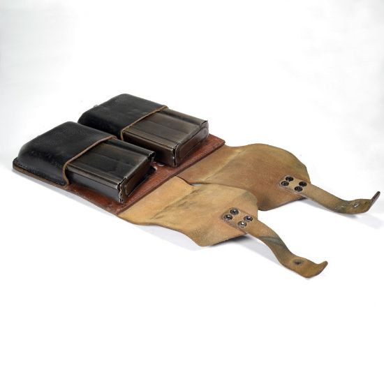 Picture of FAL LEATHER DUAL MAG POUCH, AUSTRIAN G-VG