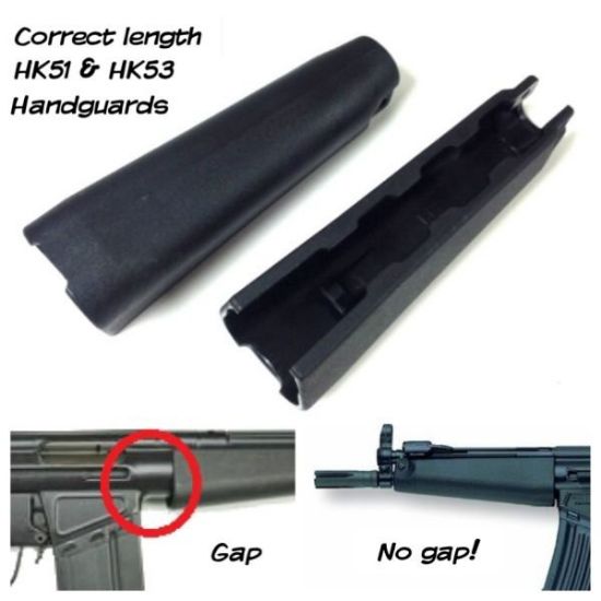 HK51 HK53 Black Wide Handguard New, U.S. Made, 922r, Nice Quality, HKK-3547, RTG Parts