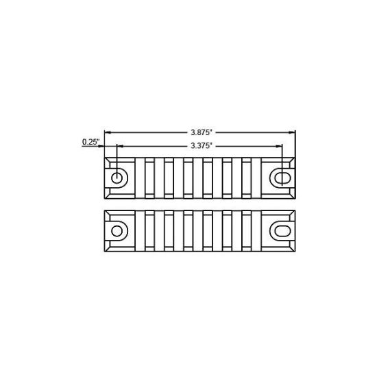 G36 2 Piece Short Picatinny Rail Set, UTG, HK G36C G36K SL8, 4712274525023, HKK-2501, HKK-MNT-P501, RTG Parts