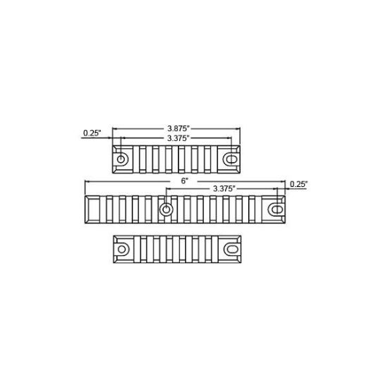 Picture of G36 3-PIECE PICATINNY RAIL SET, 1-LONG 2-SHORT, UTG