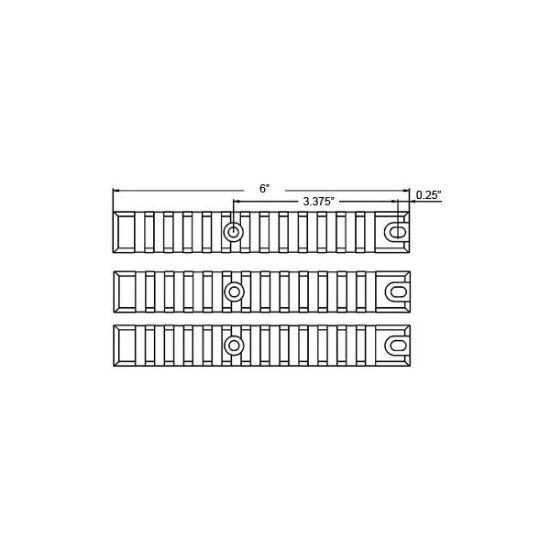 G36 3 Piece Long Picatinny Rail Set, UTG, HK G36C G36K SL8, 4712274525054, HKK-2505, HKK-MNT-P505, RTG Parts