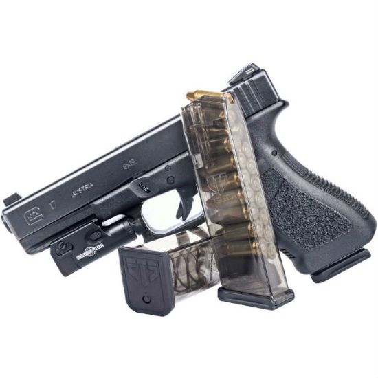Picture of ETS GLOCK 17 CLEAR 9MM 17RD MAGAZINE, MODEL 17 19 26 34