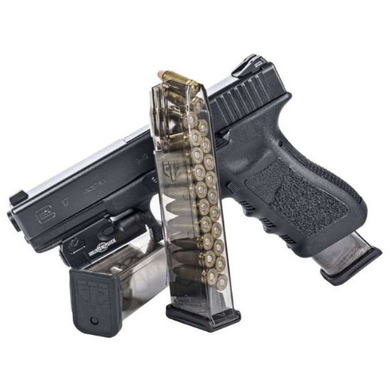 Picture of ETS GLOCK 9MM 22RD CLEAR MAGAZINE, MODEL 17 18 19 26 34