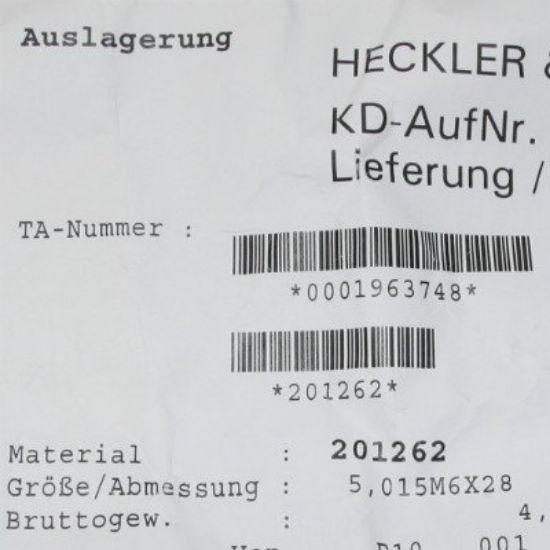 Picture of HK BARREL PIN NEW, .015MM OVERSIZED, GERMAN