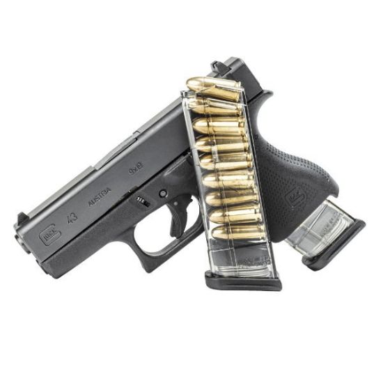 Picture of ETS GLOCK 43 9MM 9RD CLEAR MAGAZINE, MODEL 43