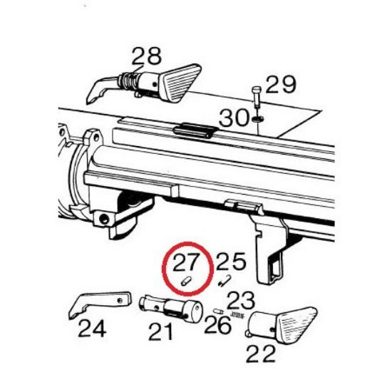 Picture of HK21E 23E PSG1 MSG90 FORWARD ASSIST CYLINDRICAL PIN FOR CATCH 2.5x6