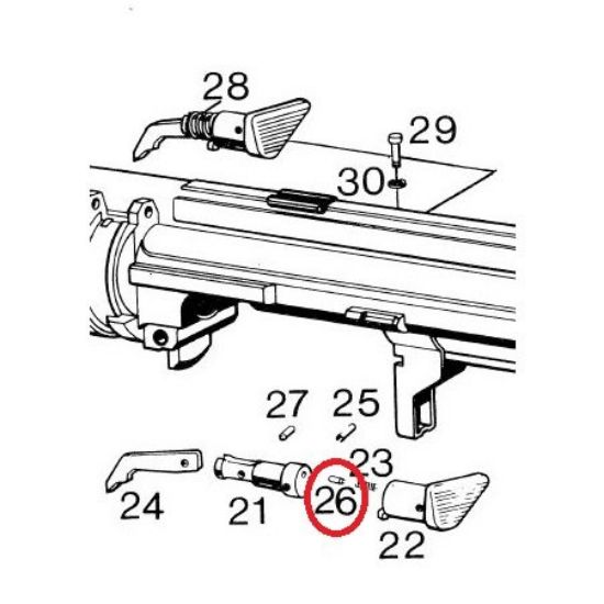 Picture of HK21E 23E PSG1 MSG90 FORWARD ASSIST CYLINDRICAL PIN FOR SPRING 2x6