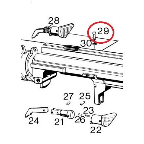 Picture of HK21E 23E PSG1 MSG90 LOCKING BOLT FOR FORWARD ASSIST NEW, GERMAN