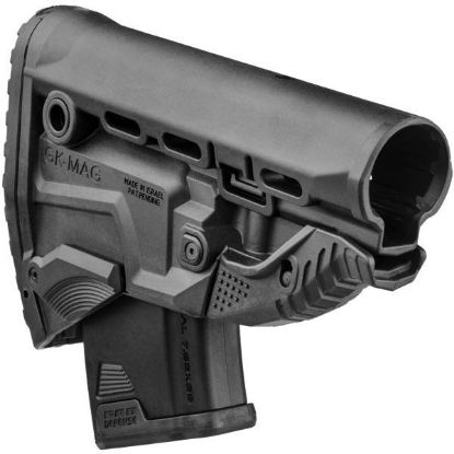 Picture of BLACK M4 AK SURVIVAL BUTTSTOCK WITH BUILT-IN MAG CARRIER