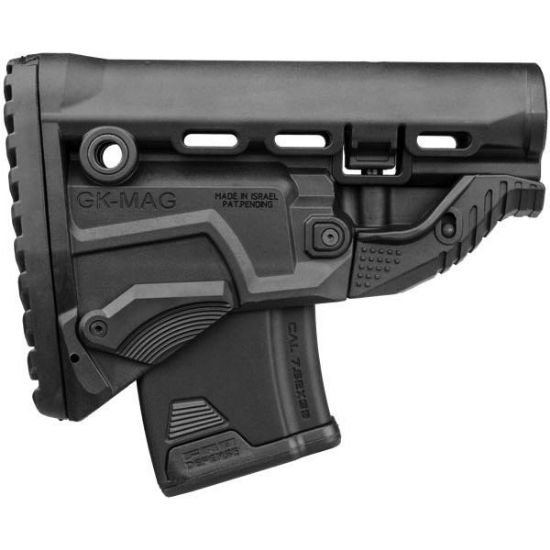 Picture of BLACK M4 AK SURVIVAL BUTTSTOCK WITH BUILT-IN MAG CARRIER