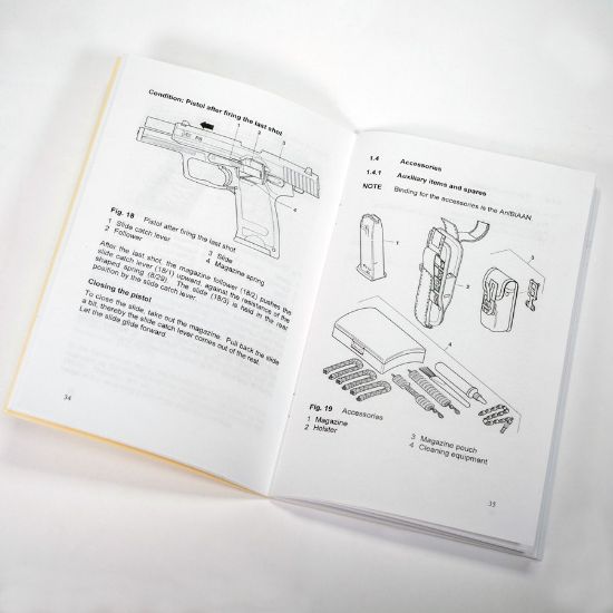 Picture of GERMAN ARMY P8 (HK USP) OPERATORS MANUAL, IN ENGLISH