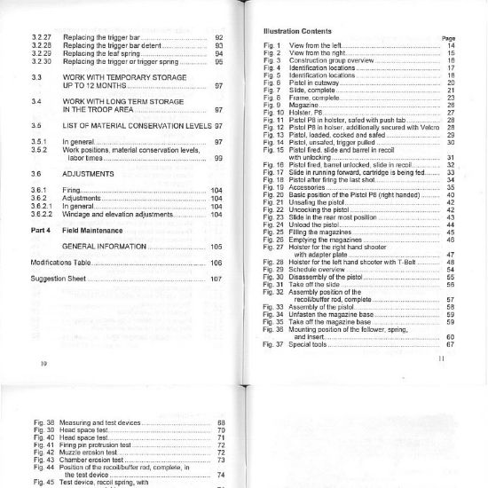 Picture of GERMAN ARMY P8 (HK USP) OPERATORS MANUAL, IN ENGLISH