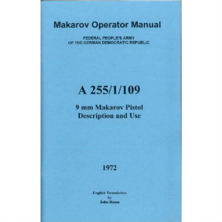 Picture of MAKAROV PISTOL OPERATOR MANUAL, DDR EAST GERMAN ISSUE