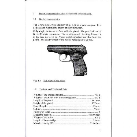 Picture of MAKAROV PISTOL OPERATOR MANUAL, DDR EAST GERMAN ISSUE