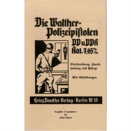 Picture of PP PPK OPERATORS MANUAL, GERMAN POLICE ISSUE IN ENGLISH