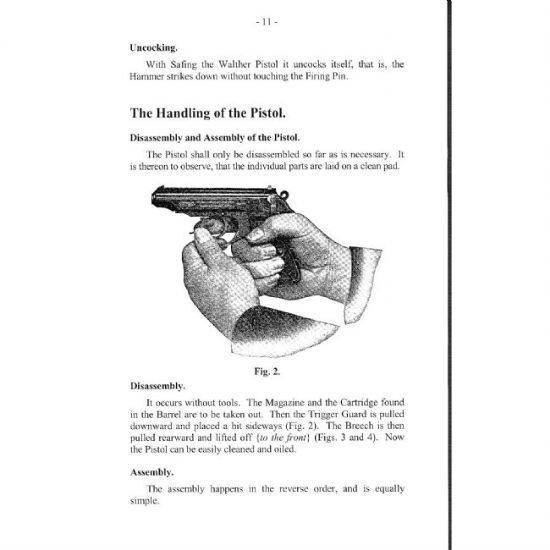Picture of PP PPK OPERATORS MANUAL, GERMAN POLICE ISSUE IN ENGLISH