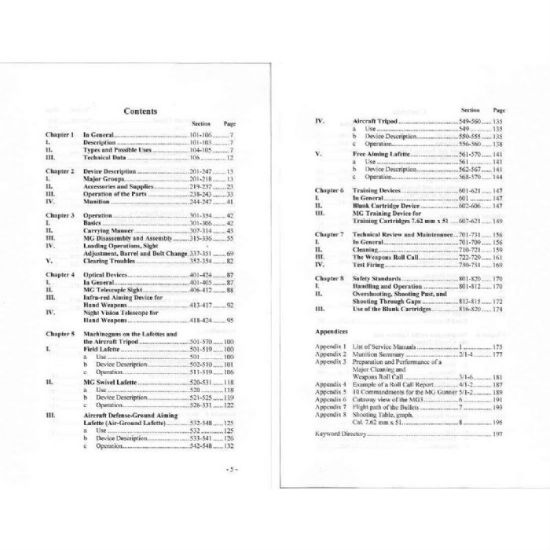 Picture of MG3 OPERATOR'S MANUAL, MODERN MILITARY ISSUE IN ENGLISH