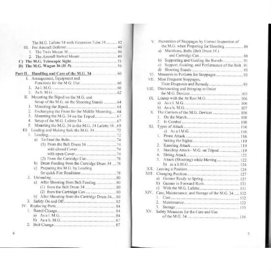 Picture of MG34 OPERATOR'S MANUAL, 1942 BUTZ EDITION IN ENGLISH