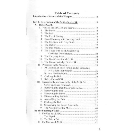 Picture of MG34 OPERATOR'S MANUAL, 1942 BUTZ EDITION IN ENGLISH