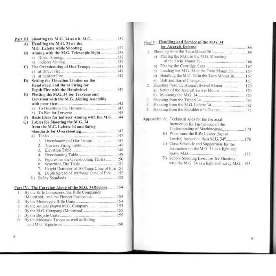 Picture of MG34 OPERATOR'S MANUAL, 1942 BUTZ EDITION IN ENGLISH