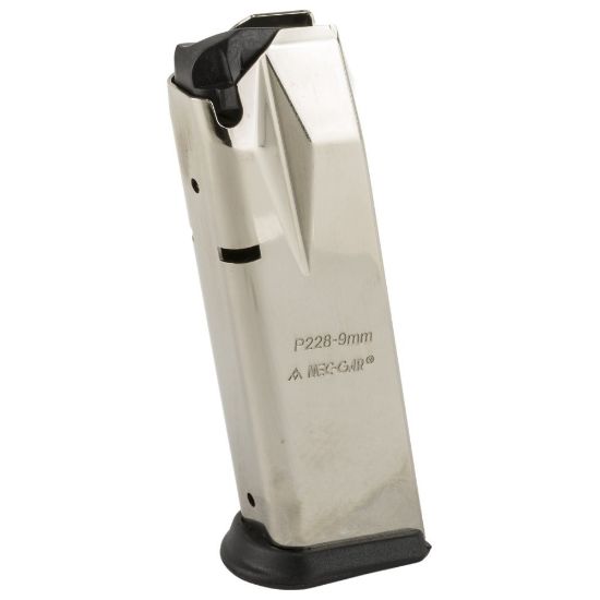 Picture of SIG SAUER P228 9MM 15RD FLUSH FIT NICKEL MAGAZINE, MEC-GAR