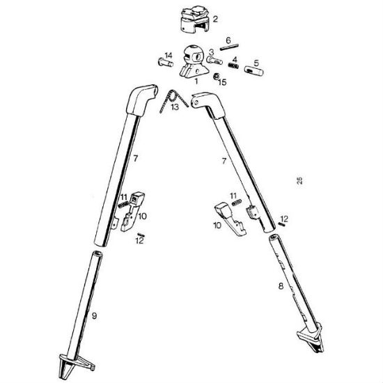 Picture of HK21E HK23E LEFT BIPOD LEG SPUR NEW, GERMAN