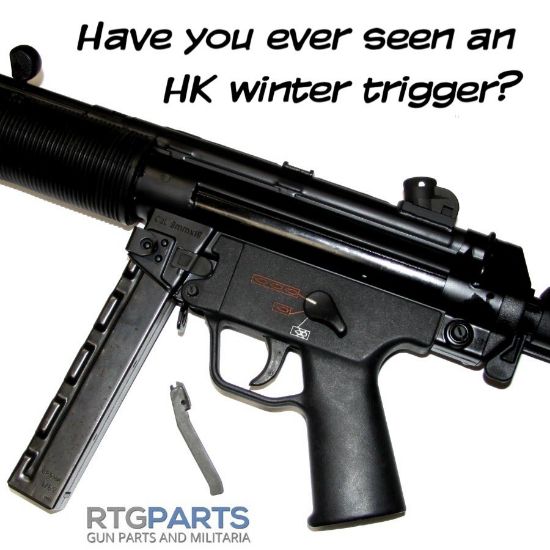 HK Winter Trigger New for Ambi Navy Triggers and Lowers, German HK, MP5, HK21E, HK33, G3, Heckler and Koch Part Number 224631, HKK-224631, RTG Parts