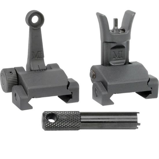 Picture of MIDWEST FLIP UP COMBAT RIFLE SIGHT SET, FRONT & REAR BUIS