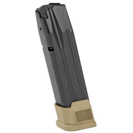 SIG P320 M17 M18 P211 21rd 9mm Extended Capacity Magazine, P250 Mags, Coyote Tan, 798681599592, SIG-MAG-MOD-F-9-21-COY, RTG Parts