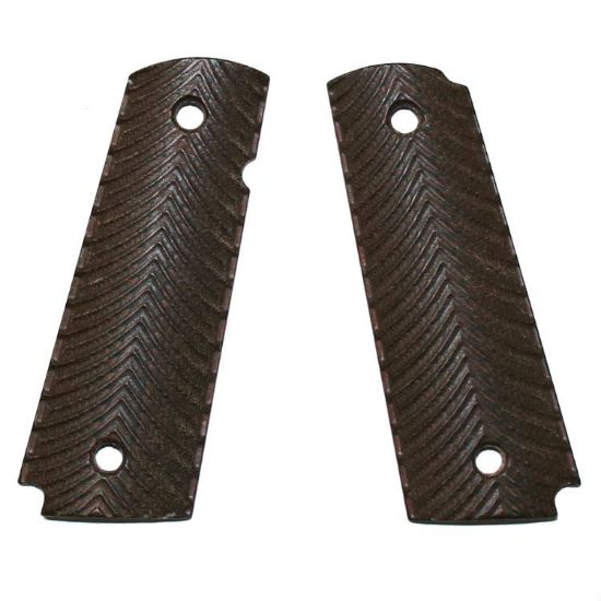 Picture of 1911 FLUTED RED-GREY MICARTA GRIPS NEW, .265 INCH