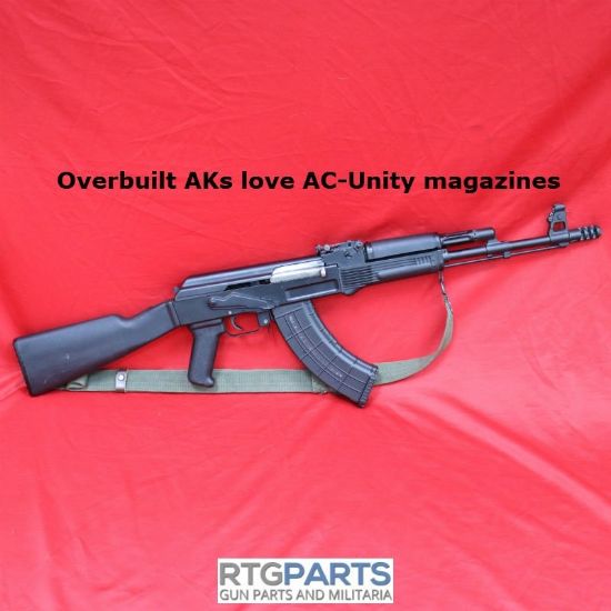 AK47 30rd Window Magazine 7.62x39mm, BHO Bolt Hold Open Follower, Made in Bosnia by AC-Unity, Steel Reinforced, Metal locking lugs, 0387500150031, ACU-04, RTG Parts