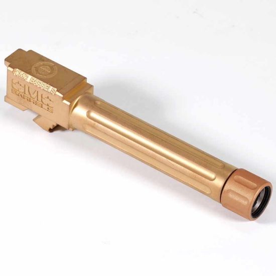 Picture of CMC TRIGGERS GLOCK DROP-IN THREADED BARREL, BRONZE TiCN FINISH, FOR GLOCK 19 GEN 3 AND 4