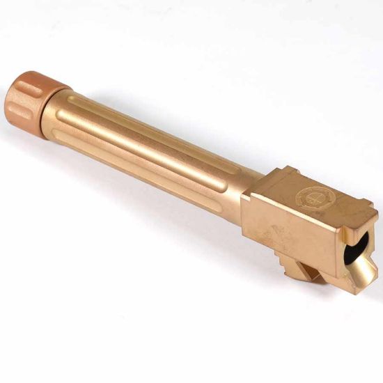 Picture of CMC TRIGGERS GLOCK DROP-IN THREADED BARREL, BRONZE TiCN FINISH, FOR GLOCK 19 GEN 3 AND 4